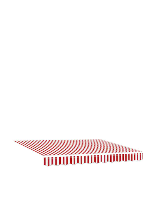 vidaXL Τέντα Βεράντας με Led Κόκκινη 3.5x2.5m
