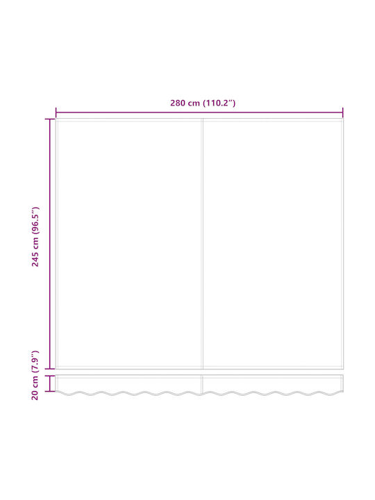 vidaXL Terrace Wall Tent with LED Light Red 3x2.5cm