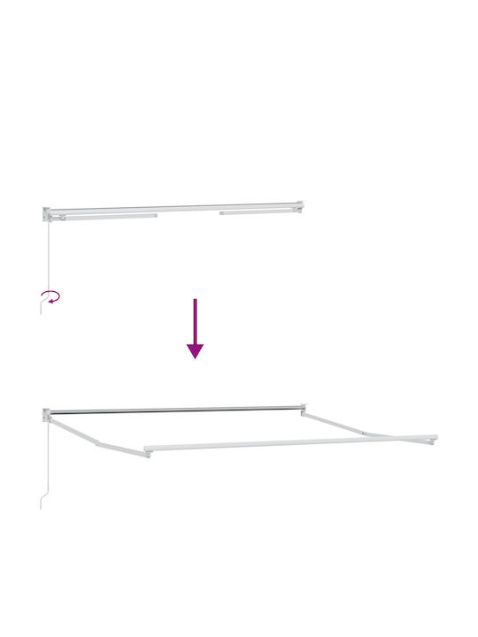 vidaXL Cort Terasă Manuală Roșu x2.5m