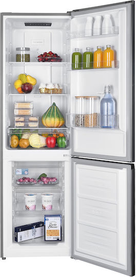 Crown Fridge-Freezer 253lt NoFrost H180xW55xD60cm Inox CBN265EIX