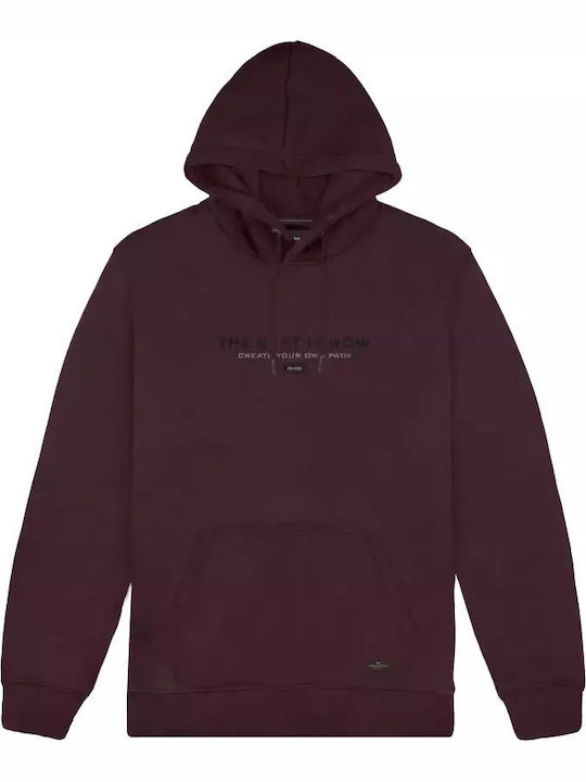 Φούτερ με Κουκούλα Bordeaux