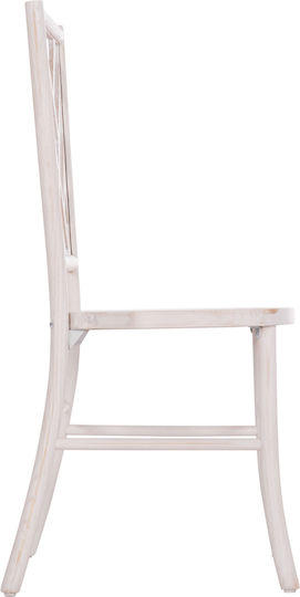 Toon Καρέκλα Τραπεζαρίας Ξύλινη White Wash 41x46x95εκ.