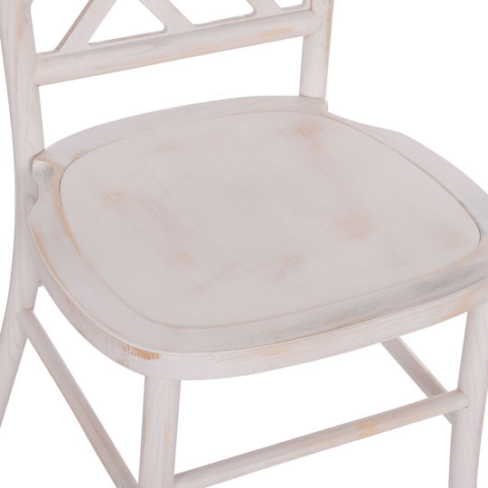 Toon Καρέκλα Τραπεζαρίας Ξύλινη White Wash 41x46x95εκ.