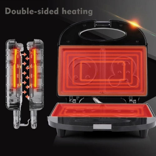 Sokany Sandwich Maker for 2 Sandwiches 750W Black