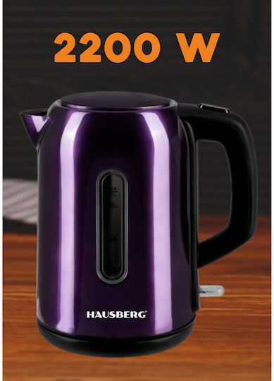 Hausberg Електрическа Кана 1.7л 2200W Лилава