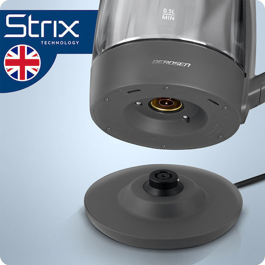 Berdsen BD-711 Електрическа Кана 1.7л 2200W Черен