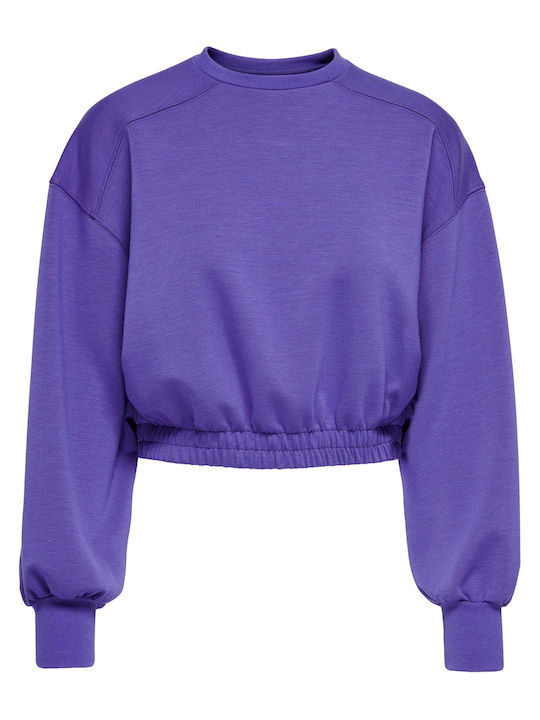 Gekürzt Damen Sweatshirt Lila