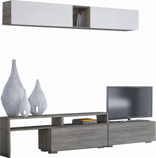 Smart No 1D Living Room TV Unit White L271xW45xH150cm