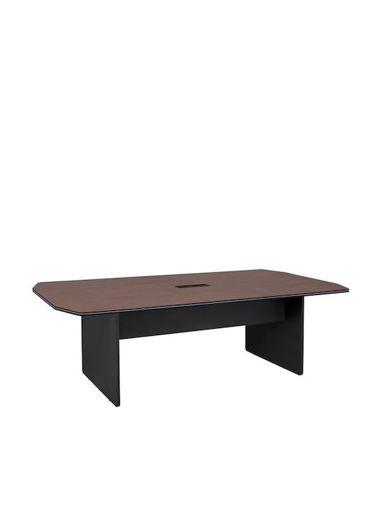 Meeting Table Rosewood Wooden Brown 240x120x75cm