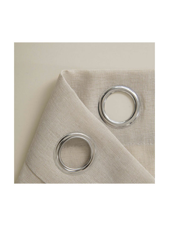 Beauty Home Curtain With Beige Grommets 140x270cm