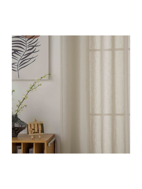 Beauty Home Curtain With Beige Grommets 140x270cm