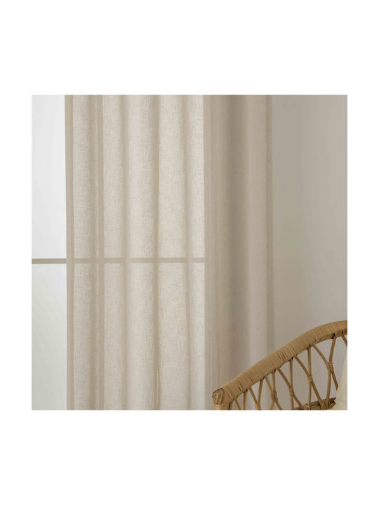 Beauty Home Curtain With Beige Grommets 140x270cm