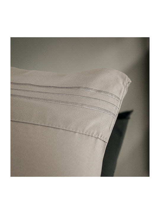 My Home Luxury Set Duvet Cover 220x240cm Super King with 2 Pillowcases & 1 Bed Sheet Dark Gray