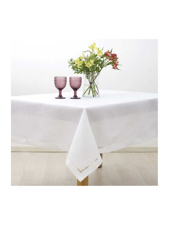 Dimeco Tablecloth with Embroidery Set 13pcs 4002 Ecru 165x260cm