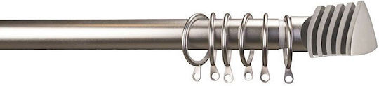 Flamingo Extendable Metallic Curtain Pole Fishbone Single 160-300cm