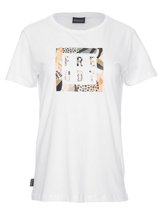 Women's T-shirt Floral White