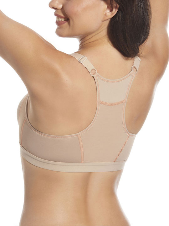 Creaciones Selene Nora Athletic Athletic Bra without Underwire Beige