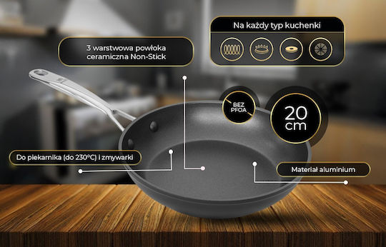 Shiori Aluguss Pro Pan from Aluminum with Ceramic Interior Coating 20cm