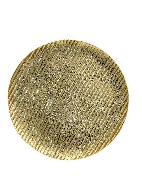 Fylliana Fl7842 Dekorative Platte Rund Metallisch Gold 1Stück 32x3cm