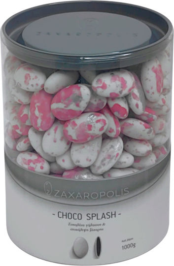 Zaxaropolis Κουφέτα Choco Splash σε Σχήμα Κλασικό με Γεύση Καραμέλα Ροζ 1000gr