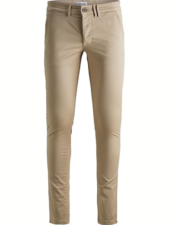 Trousers Chino in Skinny Fit White Pepper