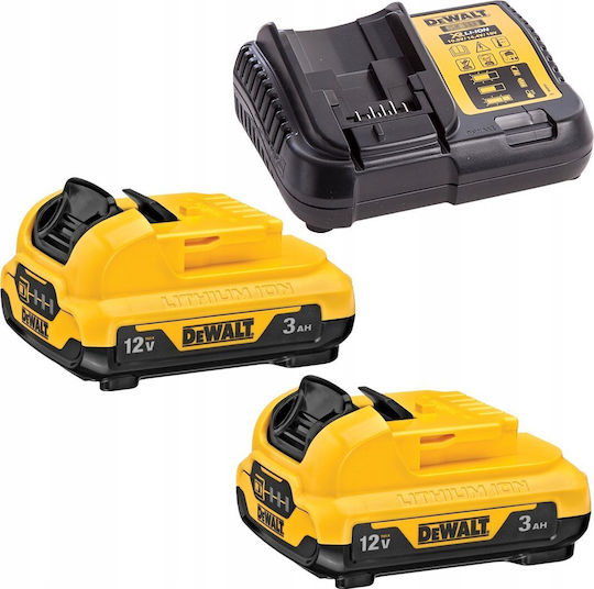 DEWALT DCK2101L2T Set Drill Driver & Hammer Brushless 12V with 2 Batteries 3Ah and Case