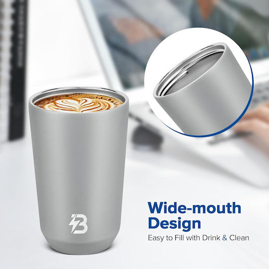 Uncle George Ποτήρι Θερμός Ανοξείδωτο / Αλουμίνιο BPA Free 355ml Γκρι