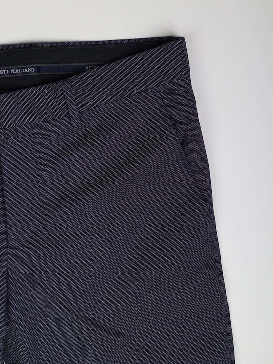 Men's Chino Elastic Slim Fit Blue Trousers