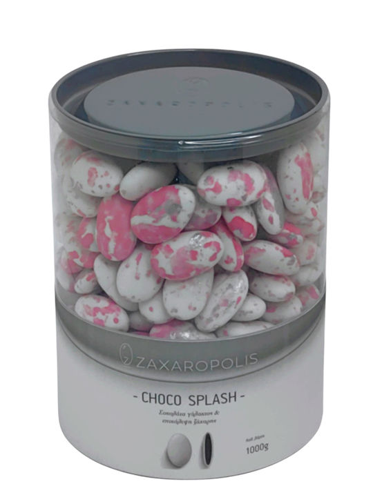 Zaxaropolis Κουφέτα Choco Splash σε Σχήμα Κλασικό με Γεύση Σαμπάνια Ροζ 1000gr