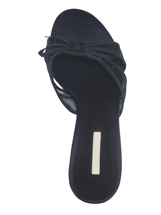 Mules with High Heel in Black Color