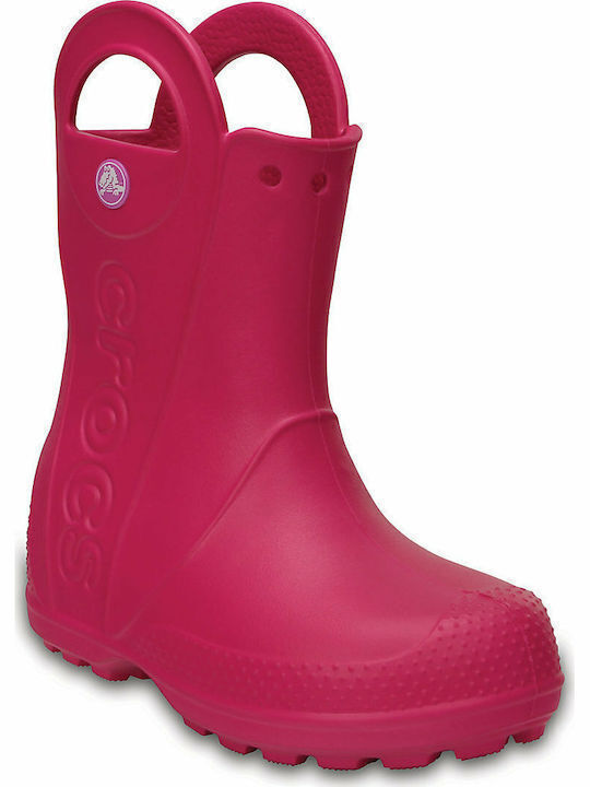 Kids Wellies Handle Rain Pink