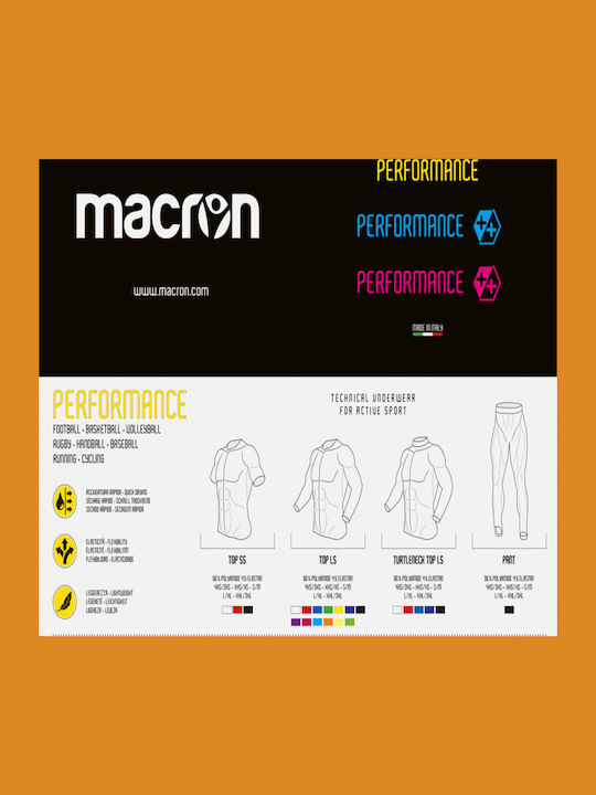 Macron Performance Ανδρική Ισοθερμική Μακρυμάνικη Μπλούζα Compression Μπλε