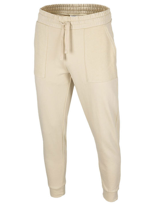 Jogginghose mit Gummizug Beige