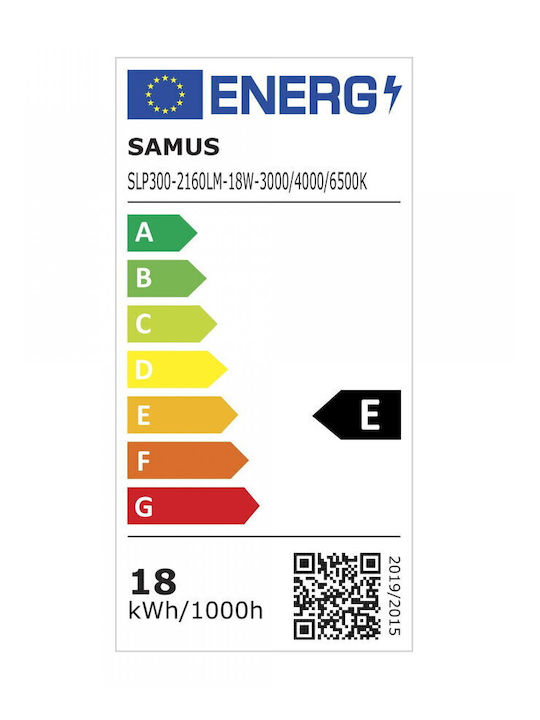 Lustră LED Samus SLP300-2160lm-18W-3000 4000 6500K