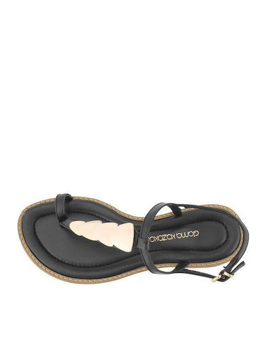 Flache Sandalen für Damen in Schwarz Farbe