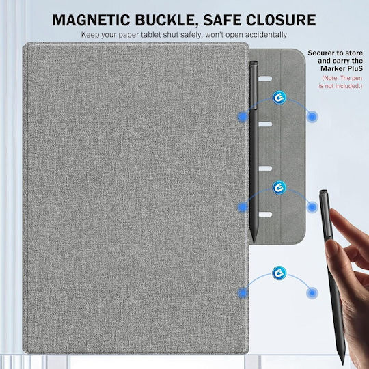 Moko Hülle Moko Book Folio Bemerkenswertes Paper Pro 11.8" Magnetisches Grau