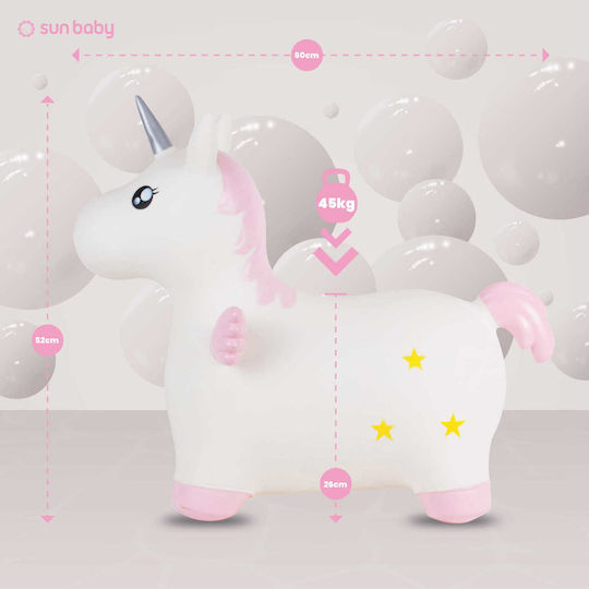 Sun Baby Хоп Хоп Еднорог За 1+ Години Бял 60см