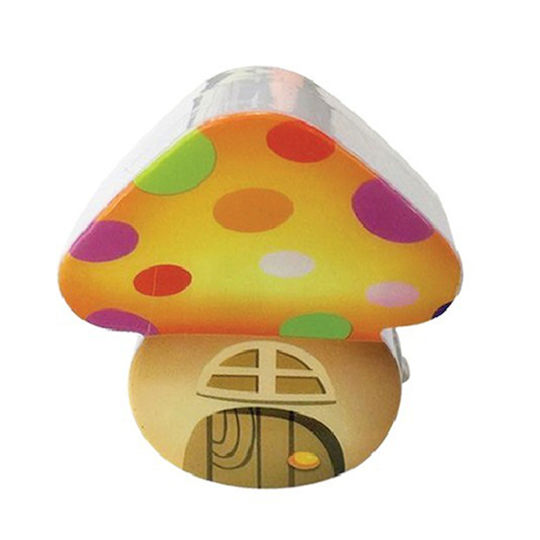 AGC Led Kids Projector Lamp Night Light House Mushroom with Design Projection Pink 7x7x8.4εκ.