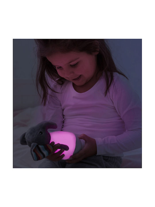 Zazu Nursery Night Light Elly The Elephant Usb Gray With Sensor