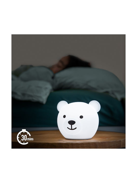 Zazu Nursery Night Light Bor The Bear Usb White