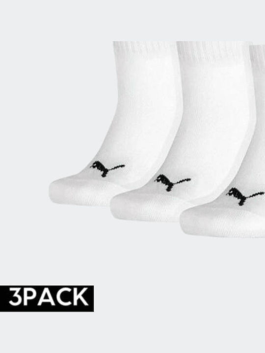 PUMA Athletic Kids' Ankle Socks White 3 Pairs