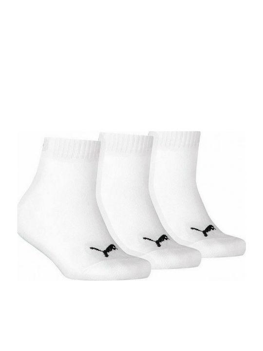 PUMA Дълги детски спортни чорапи Quarter Бели 3 Чифта