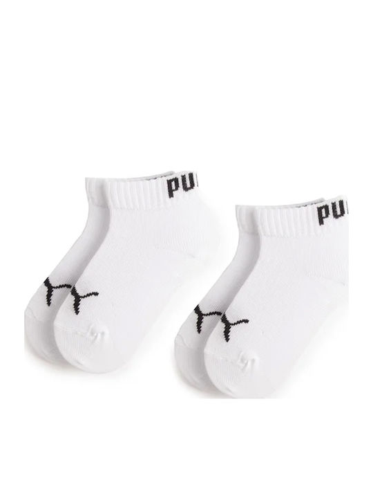 PUMA Дълги детски спортни чорапи Quarter Бели 3 Чифта