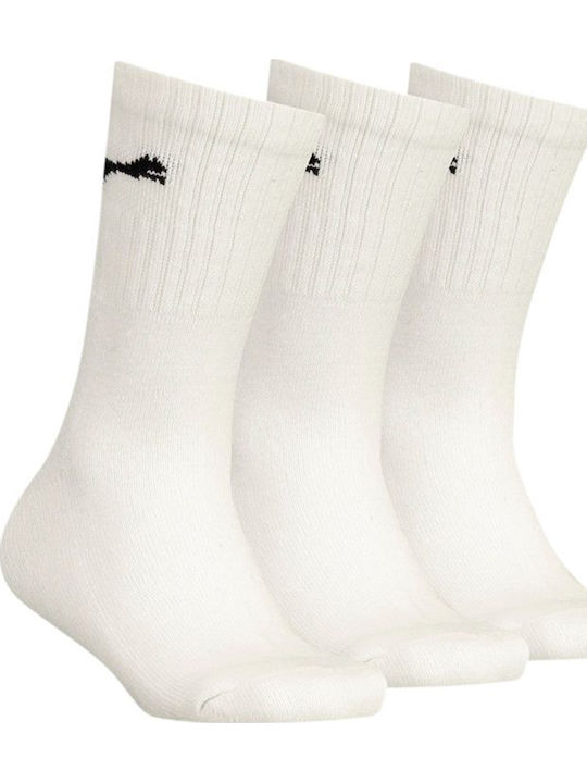 PUMA Athletic Kids' Long Socks White 3 Pairs