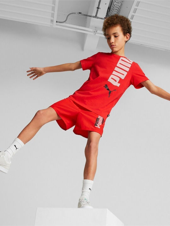 PUMA Essentials Logolab Παιδικό Μαγιό Βερμούδα / Σορτς Κόκκινο