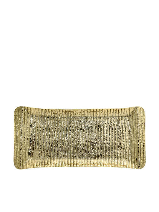 Fylliana Metallic Rectangular Decorative Tray Fl7795 40x19x2cm