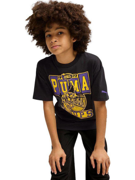 Tricou pentru copii Negru Rival Rage II Hoops Graphics