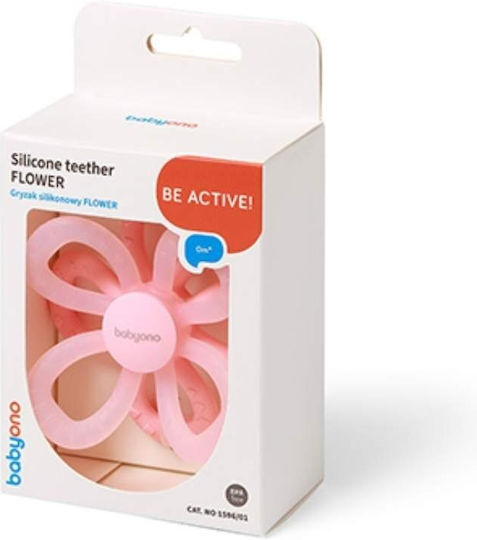 Babyono Flower Teething Ring from Silicone for 0 Months+