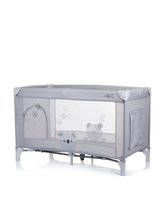 Chipolino Capri Playpen with Mattress Koala Grey 125x65cm