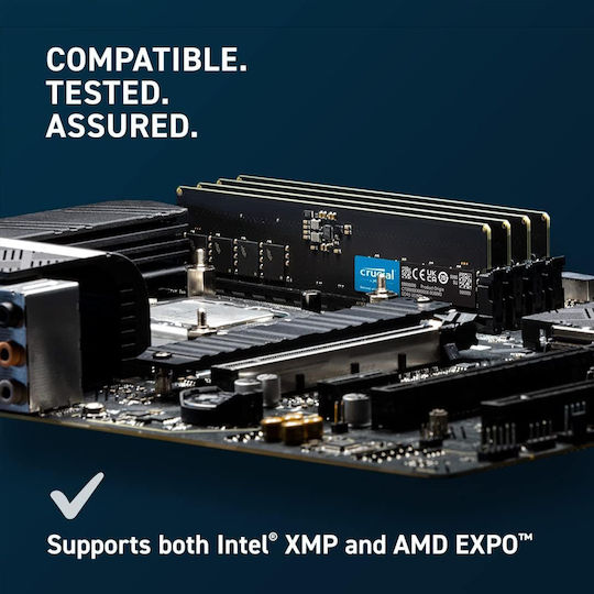 Crucial 16GB DDR5 RAM cu Viteză 5600 pentru Desktop (CT16G56C46U5